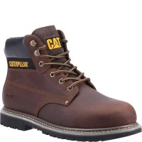 CAT Powerplant SB Safety Boots Steel Toe Caps Brown 